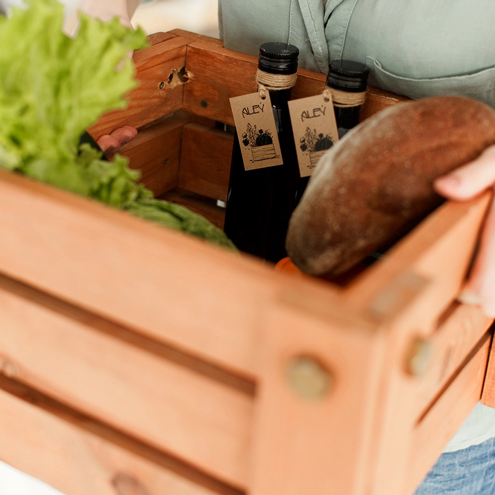 Масло кунжута в ящике с хлебом